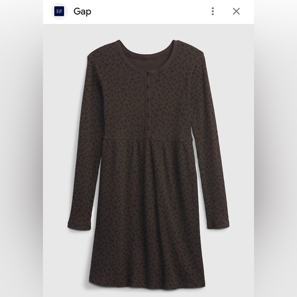 NWT Long Brown Cheetah Print Long Sleeve Girl’s Dress Size L (Size 10)